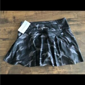 NEW! Athleta Ace Tennis Skirt. Size L.  Black Camo. Pickleball